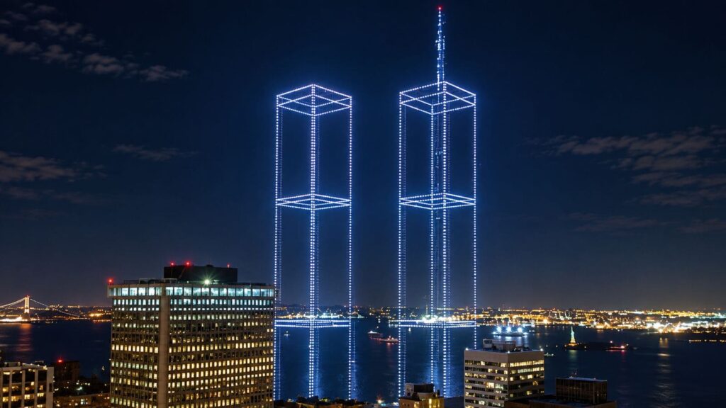 LAS TORRES GEMELAS “VUELVEN” A ILUMINAR NUEVA YORK EN HOMENAJE A LAS VÍCTIMAS DEL 11-S